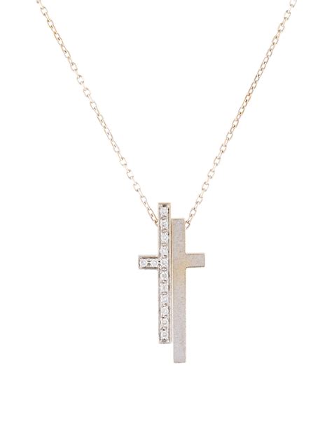 gucci split cross chain necklace.